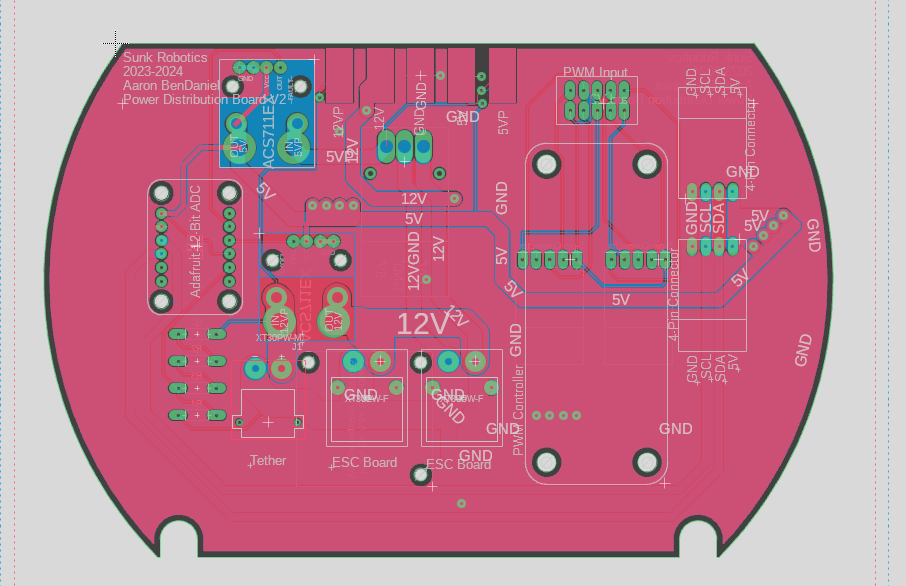 &ldquo;Image of the top of the Power Distribution Board V2&rdquo;