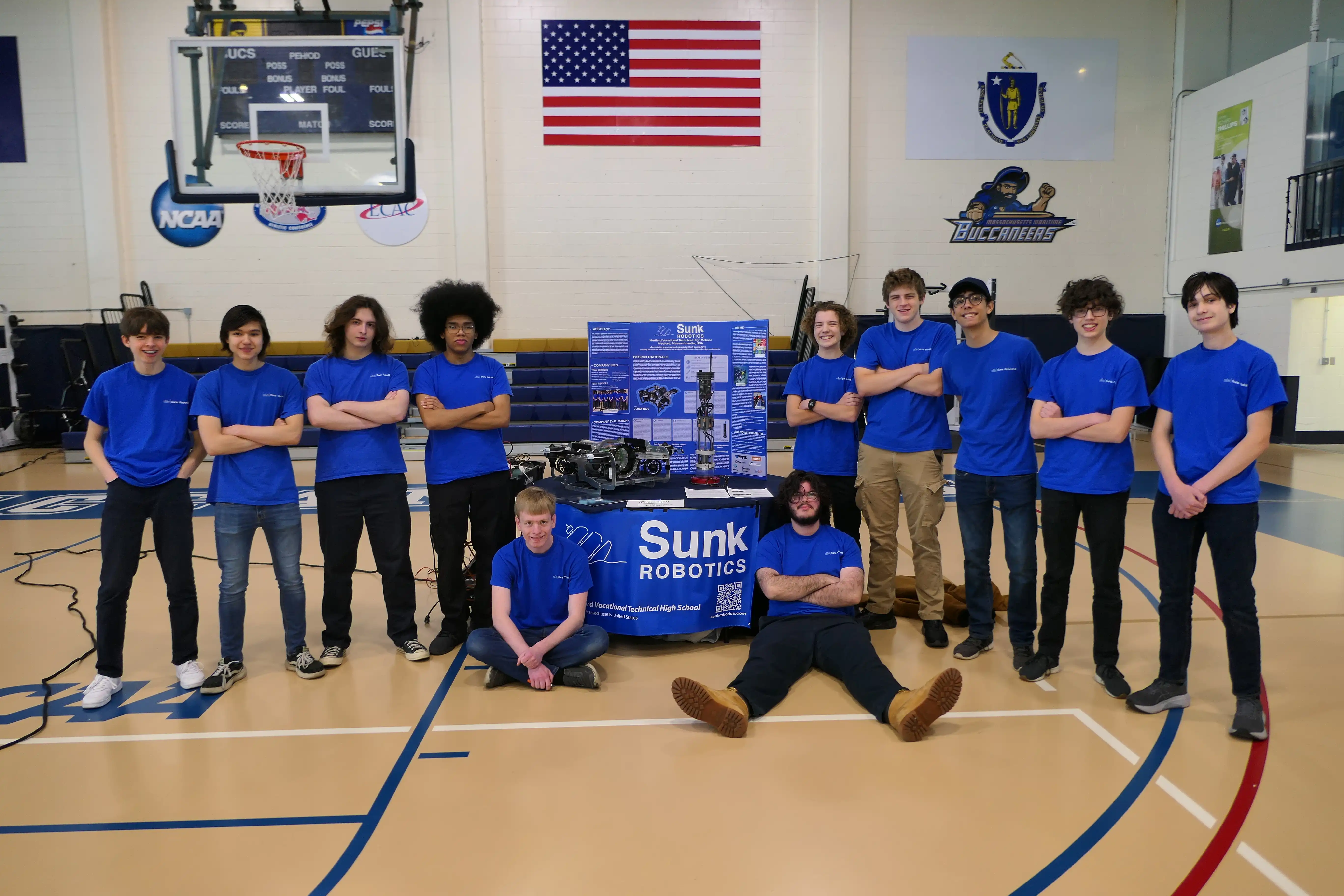 Image of the Sunk Robotics team at the MATE ROV 2024 New England Regional