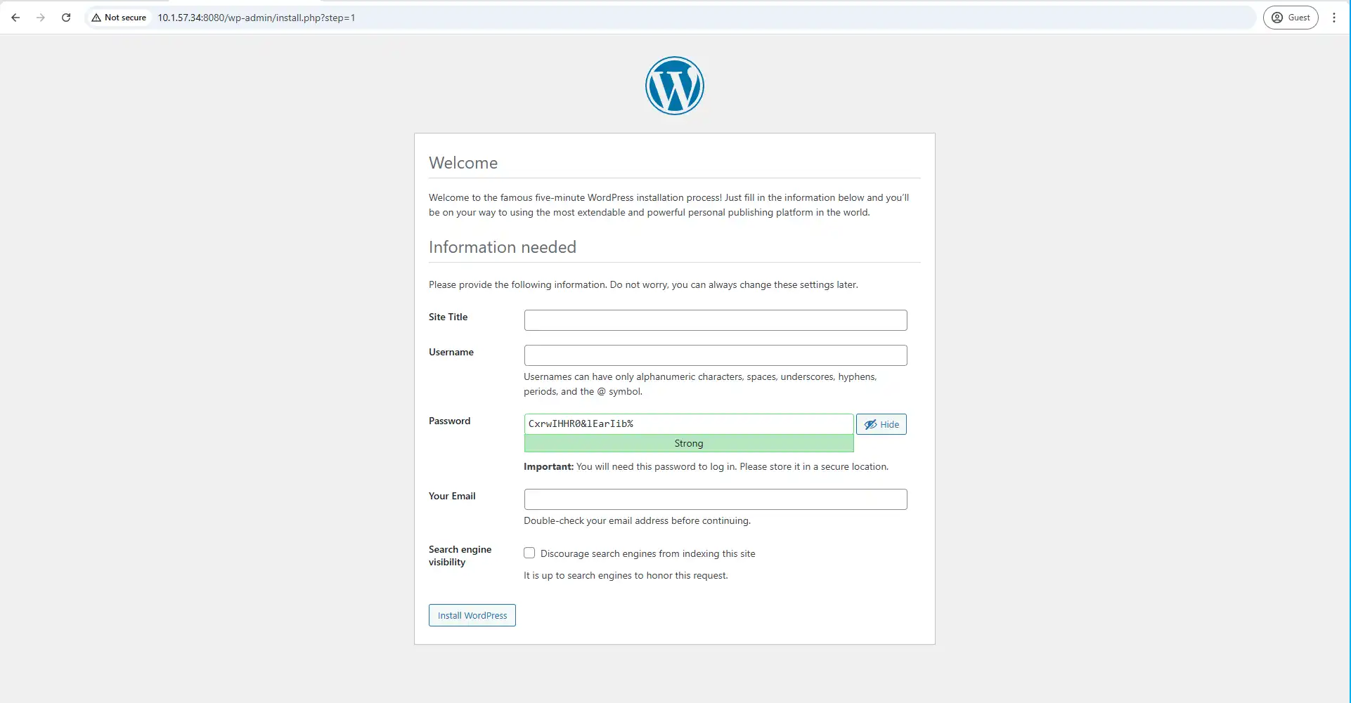 &ldquo;wordpress finally worked!&rdquo;